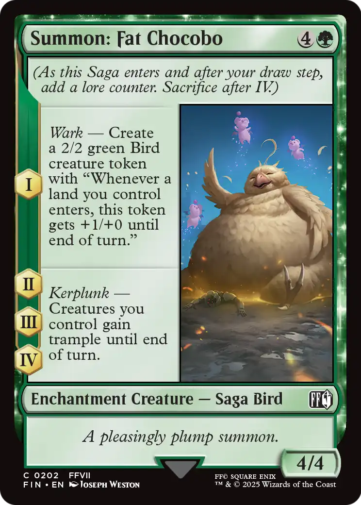 Summon: Fat Chocobo (202) [FINAL FANTASY] : (enchantment)