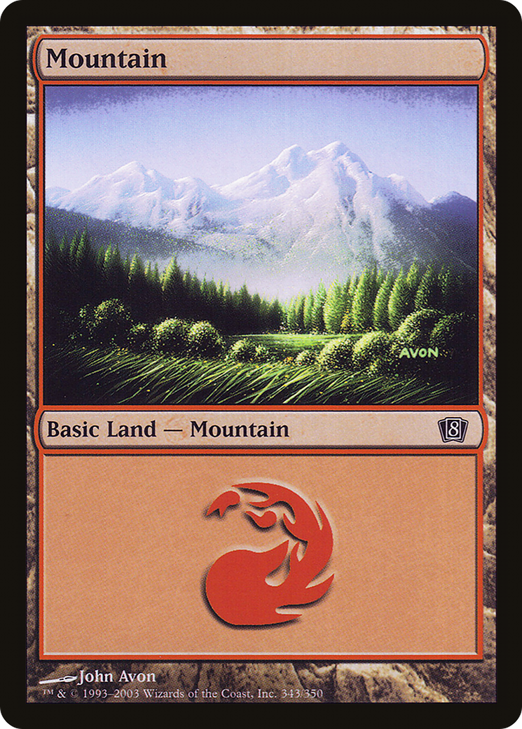 Mountain (343) [Eighth Edition] Foil