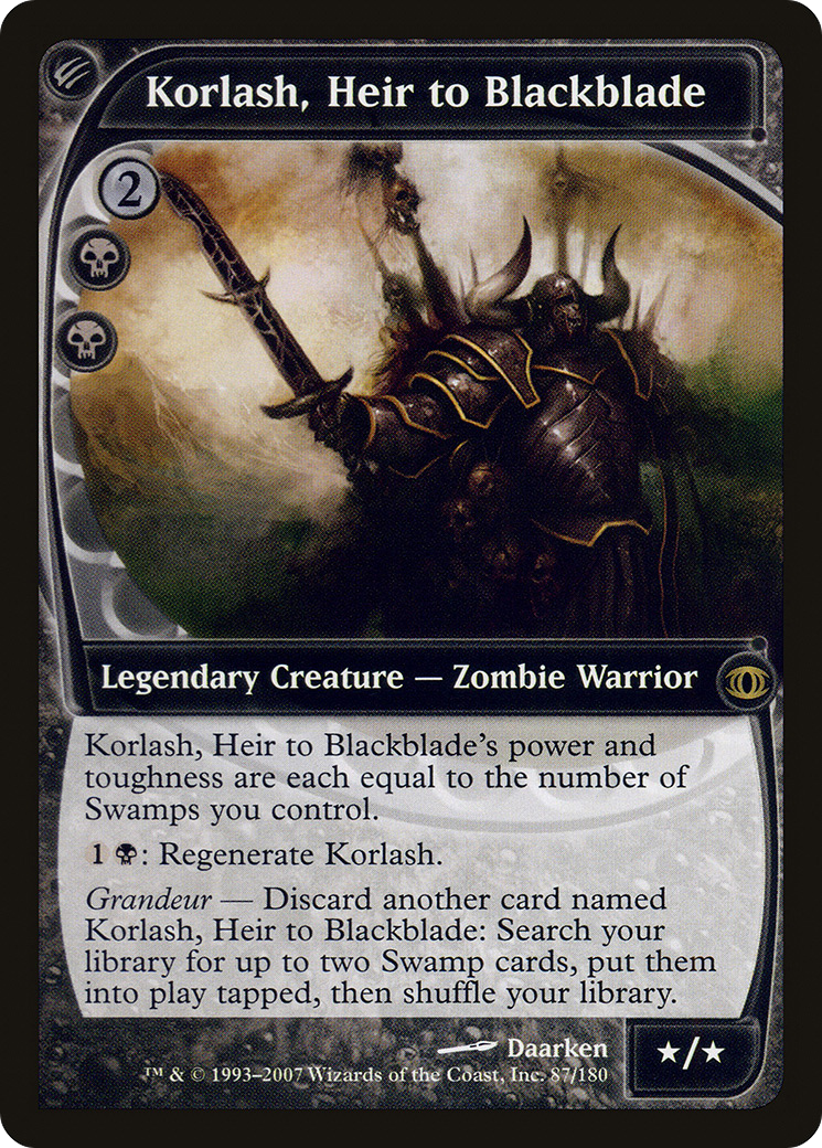 Korlash, Heir to Blackblade [Future Sight] Foil