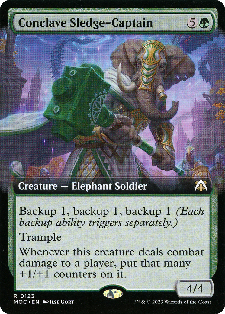 Conclave Sledge-Captain (Extended Art) [March of the Machine Commander] Foil