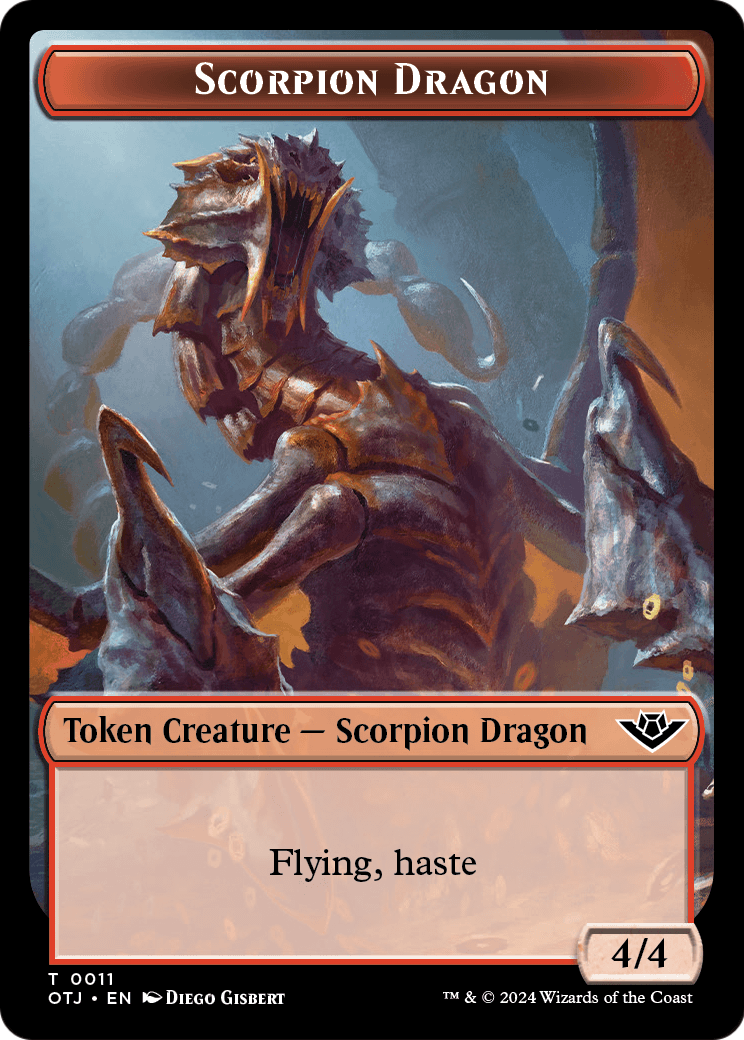 Scorpion Dragon (TOTJ-011) - Outlaws of Thunder Junction Tokens