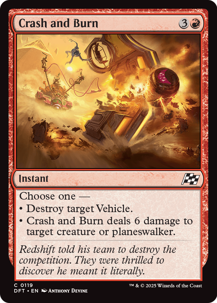 Crash and Burn |  Foil (119) [Aetherdrift]