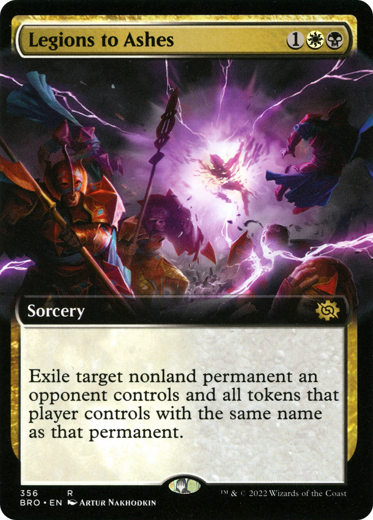Legions to Ashes (Extended Art) [The Brothers' War] Foil