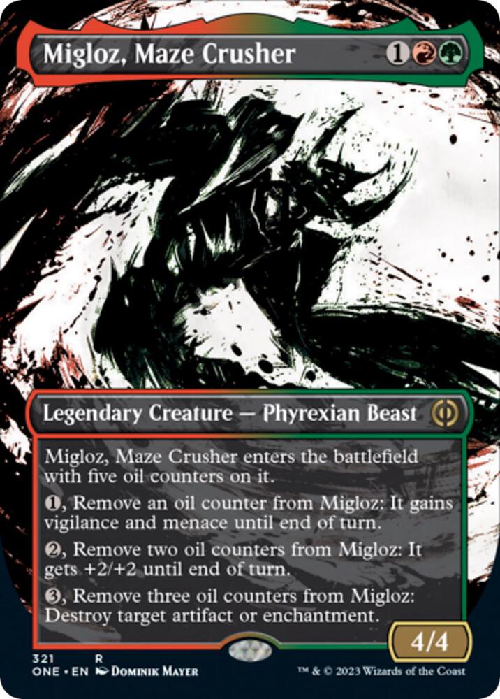 Migloz, Maze Crusher 321/271 (Phyrexia: All Will Be One)  - Borderless