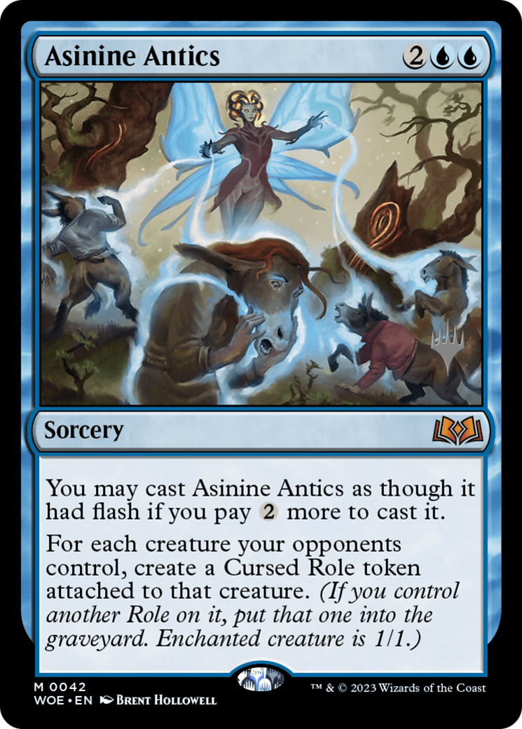 Asinine Antics (Promo Pack) [Wilds of Eldraine Promos] Foil