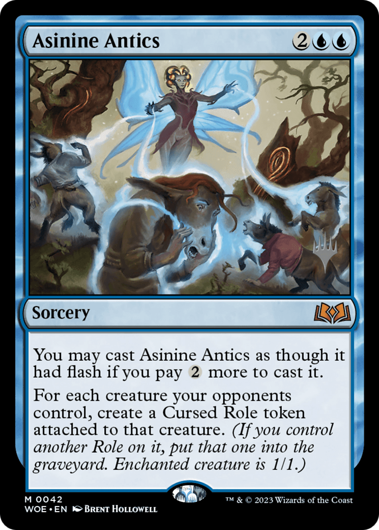 Asinine Antics (Promo Pack) [Wilds of Eldraine Promos] Foil