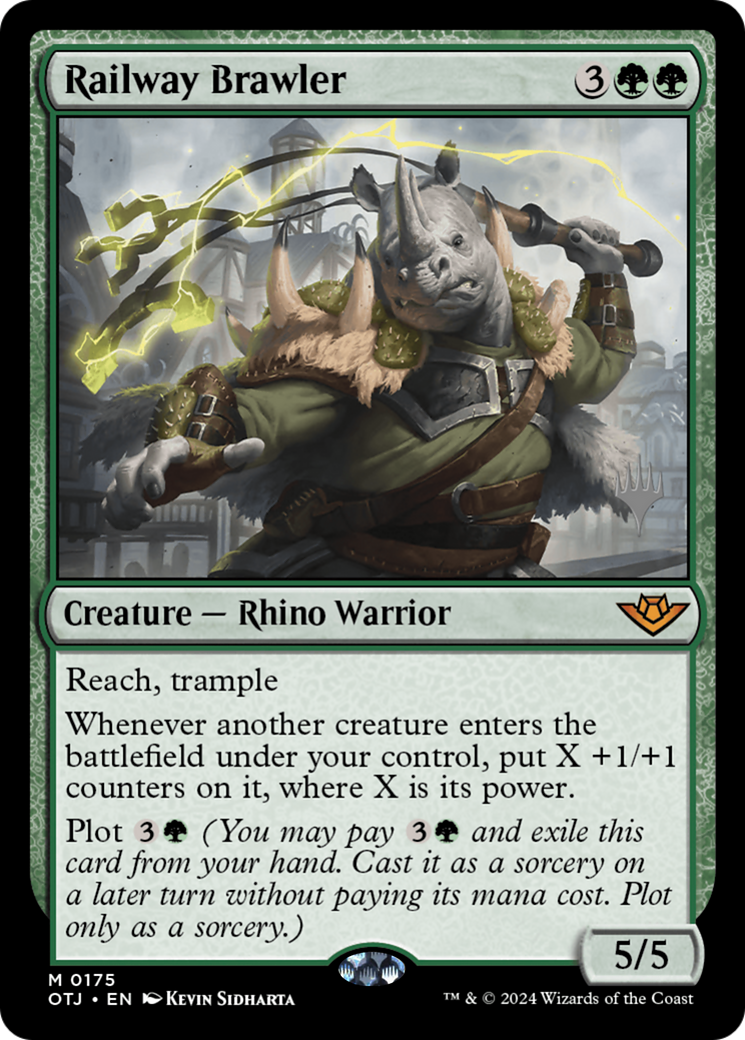 Railway Brawler (Promo Pack) [Outlaws of Thunder Junction Promos] Foil