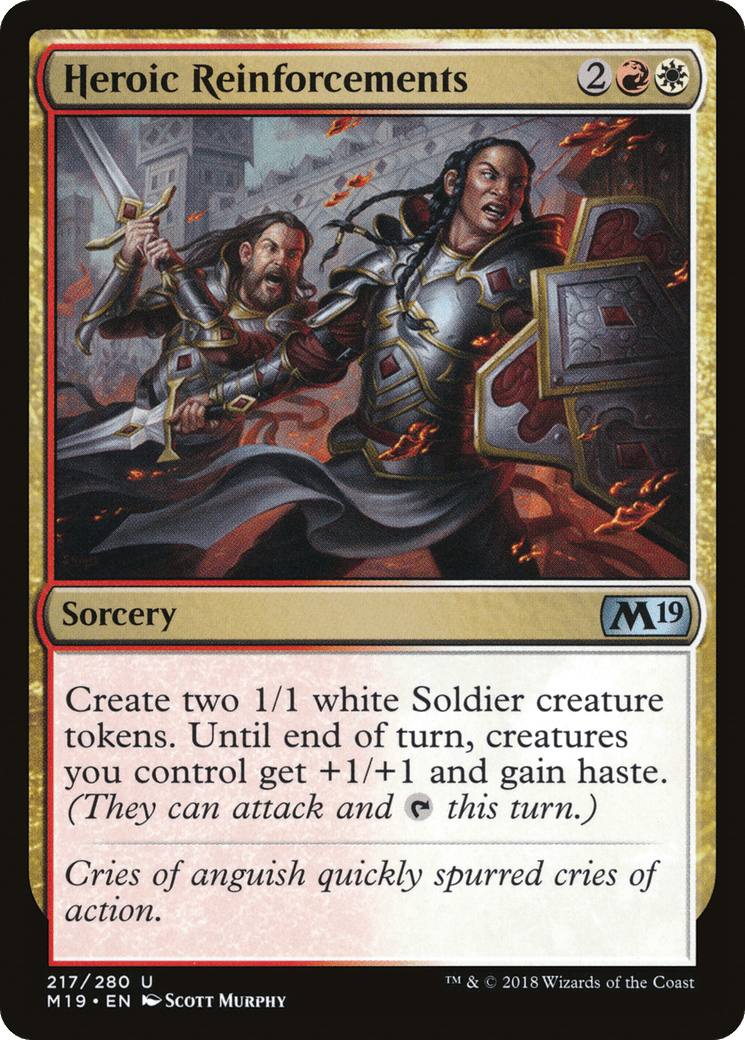 Heroic Reinforcements [Core Set 2019] Foil