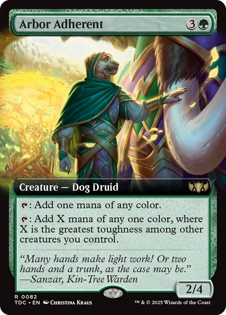 Arbor Adherent (Extended Art) (082) [Commander: Tarkir: Dragonstorm]