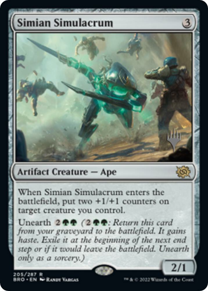 Simian Simulacrum 205p/169 (Promo Pack: The Brothers' War)  - Foil