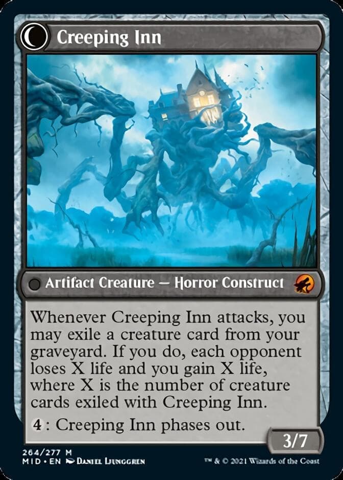 Hostile Hostel // Creeping Inn [Innistrad: Midnight Hunt] Foil