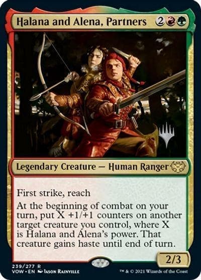 Halana and Alena, Partners (Promo Pack) [Innistrad: Crimson Vow Promo Pack] Foil