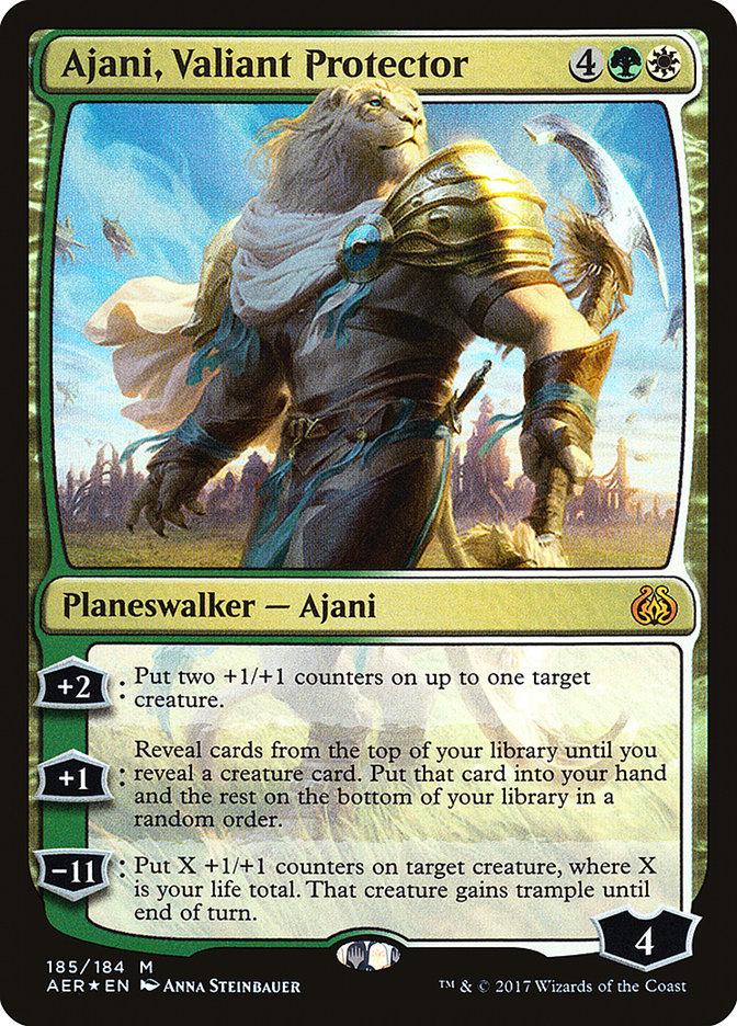 Ajani, Valiant Protector 185 (Aether Revolt)  - Foil