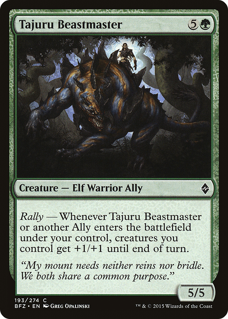 Tajuru Beastmaster [Battle for Zendikar] Foil