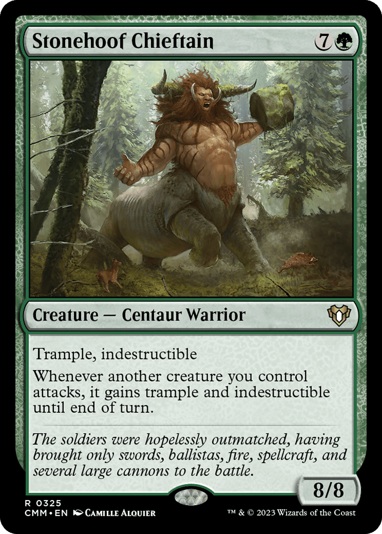 Stonehoof Chieftain [Commander Masters] Foil