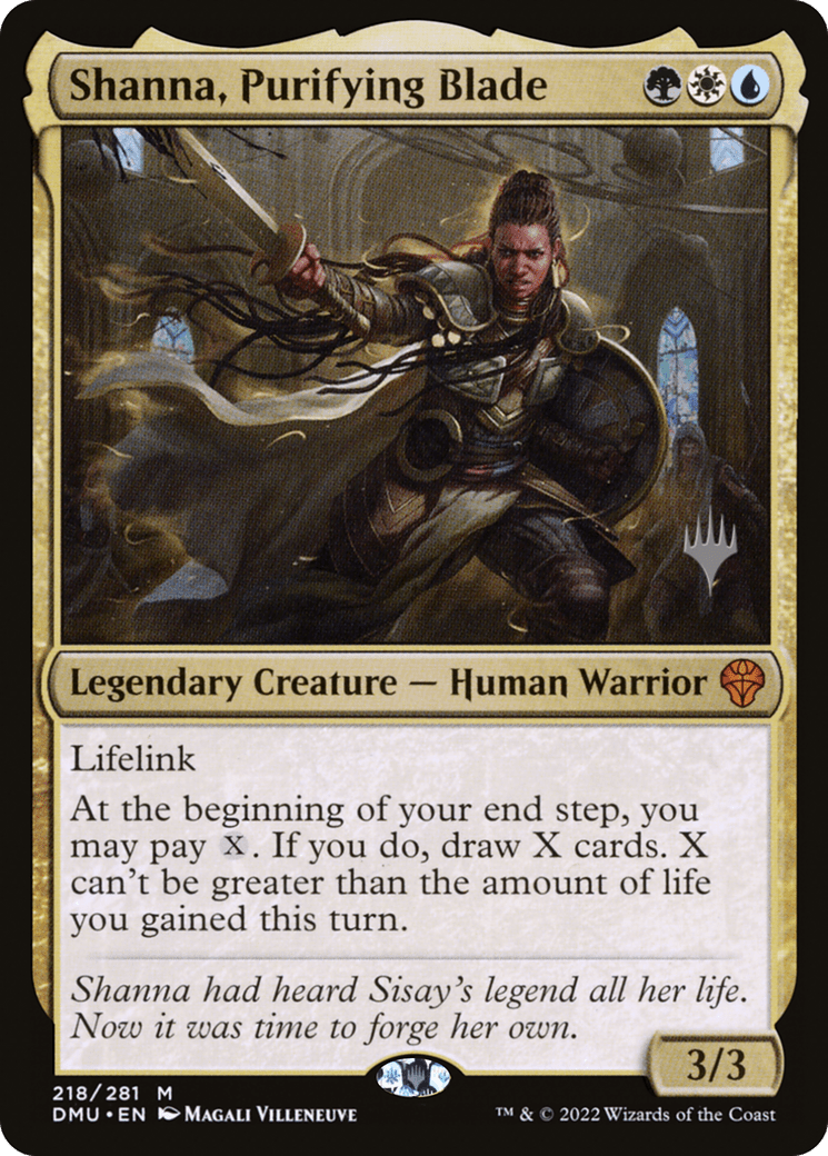 Shanna, Purifying Blade (Promo Pack) [Dominaria United Promos] Foil