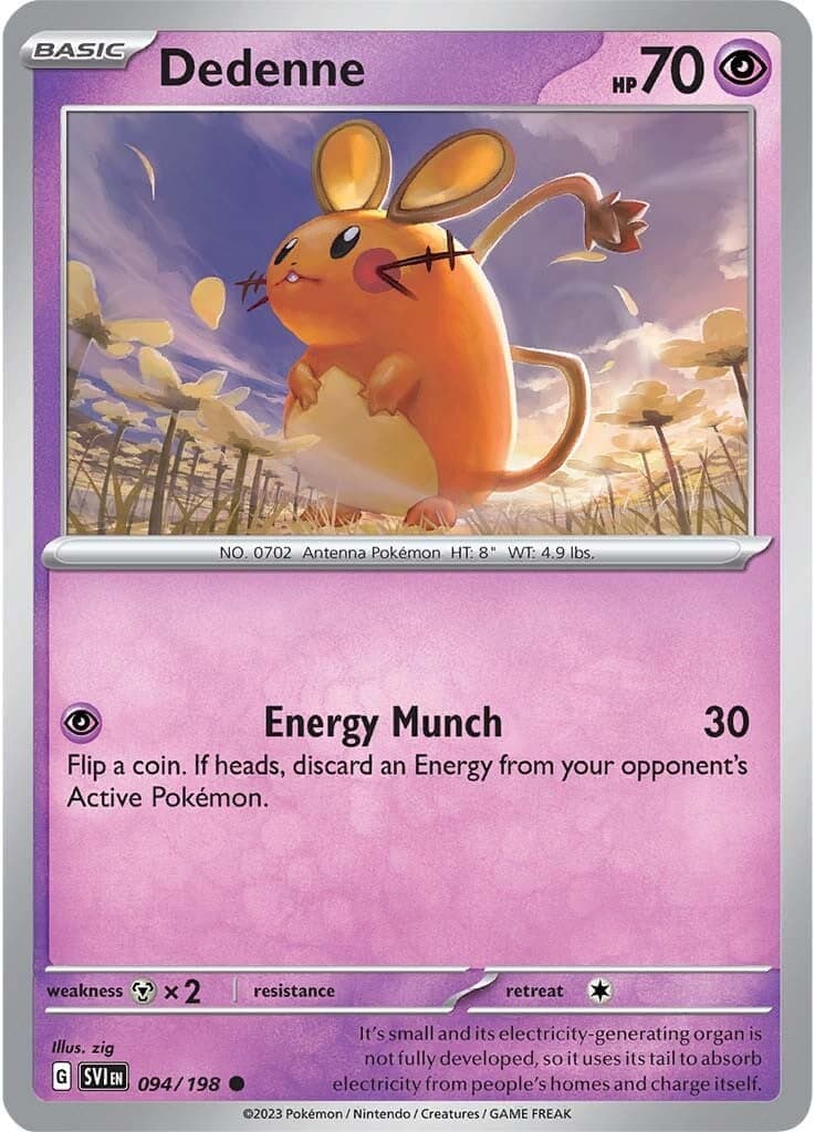 Dedenne 094/198  - Reverse Holofoil SV01 Scarlet & Violet Base Set - Common