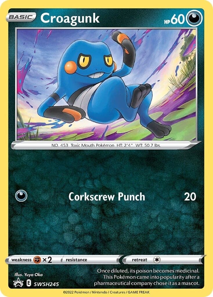 Croagunk (Cosmos Holo) SWSH245  - Holofoil SWSH Sword & Shield Promo Cards - Promo