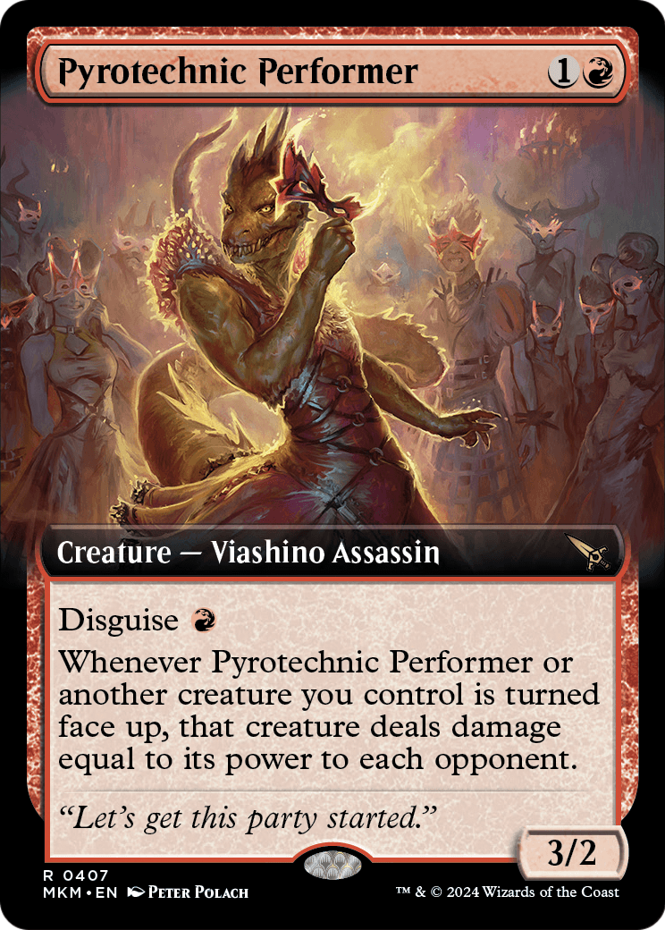 Pyrotechnic Performer (Extended Art) [Murders at Karlov Manor] Foil