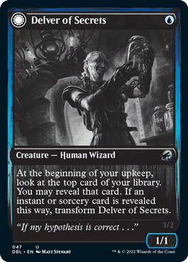Delver of Secrets // Insectile Aberration [Innistrad: Double Feature] Foil