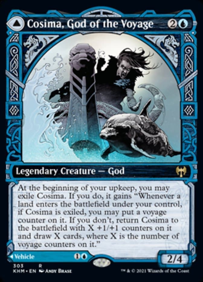 Cosima, God of the Voyage // The Omenkeel (Showcase) [Kaldheim] Foil