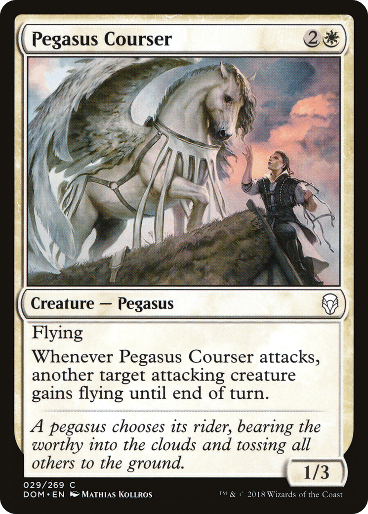 Pegasus Courser [Dominaria] Foil