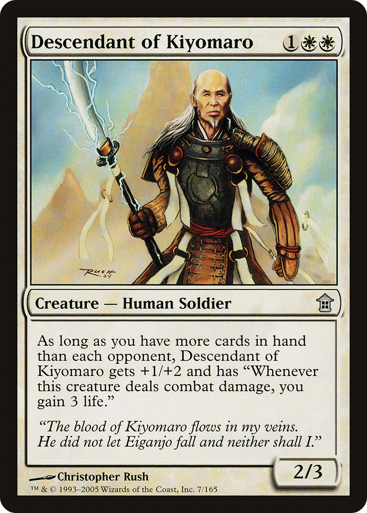 Descendant of Kiyomaro [Saviors of Kamigawa] Foil
