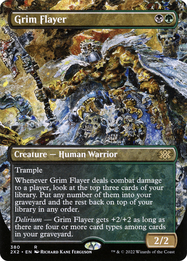 Grim Flayer (Borderless Alternate Art) [Double Masters 2022] Foil