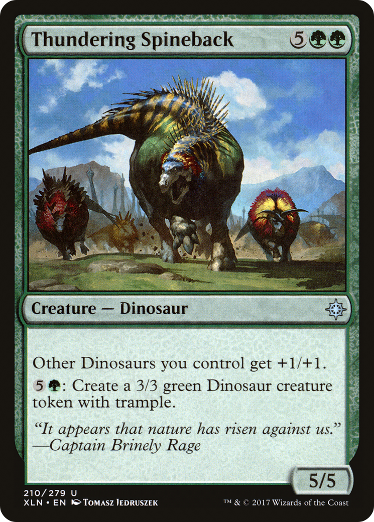 Thundering Spineback [Ixalan] Foil
