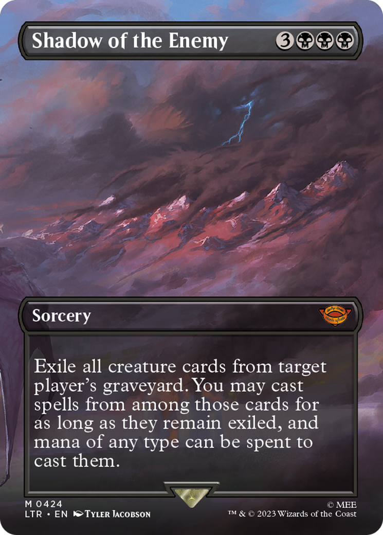 Shadow of the Enemy (Borderless Alternate Art) [The Lord of the Rings: Tales of Middle-Earth] Foil