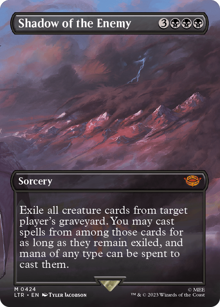 Shadow of the Enemy (Borderless Alternate Art) [The Lord of the Rings: Tales of Middle-Earth] Foil