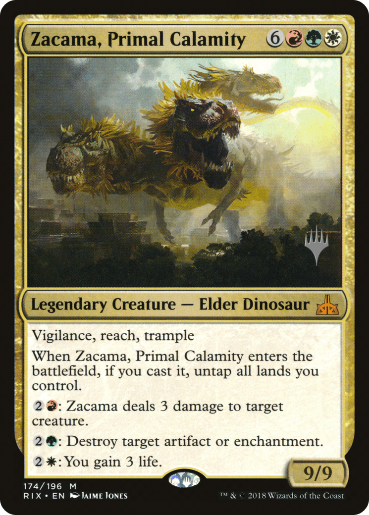 Zacama, Primal Calamity (Promo Pack) [Rivals of Ixalan Promos] Foil
