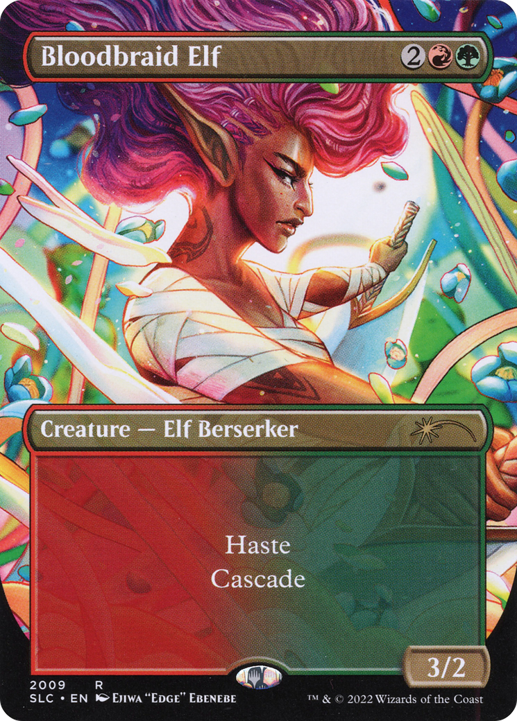 Bloodbraid Elf (Borderless Alternate Art) [Secret Lair 30th Anniversary Countdown Kit] Foil