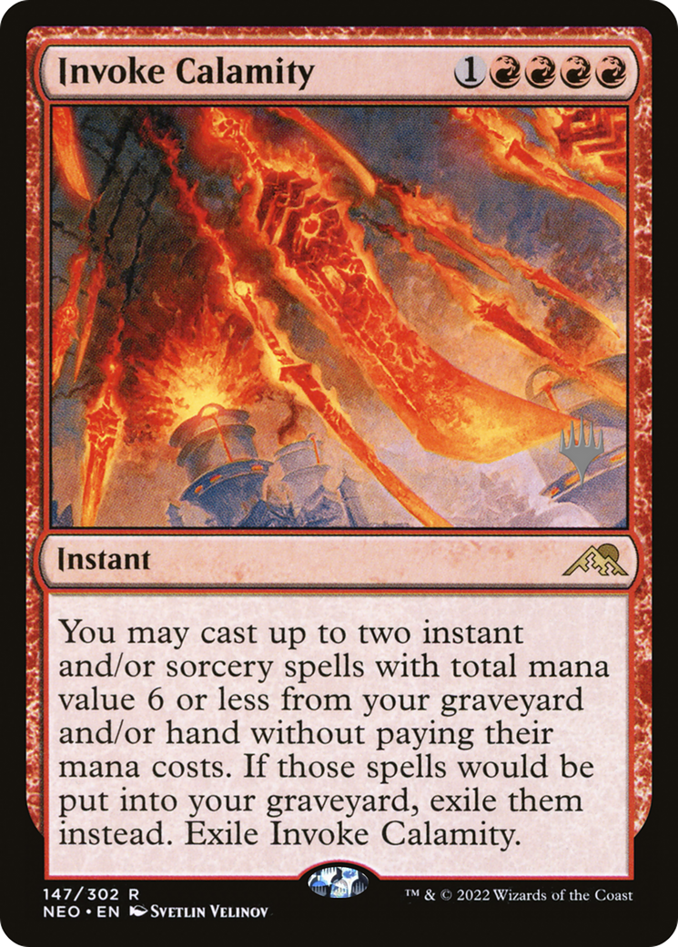 Invoke Calamity (Promo Pack) [Kamigawa: Neon Dynasty Promos] Foil