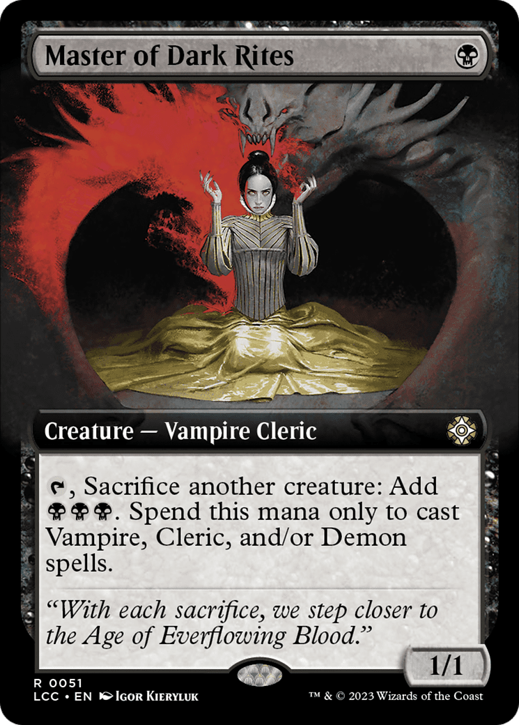 Master of Dark Rites (Extended Art) [The Lost Caverns of Ixalan Commander]