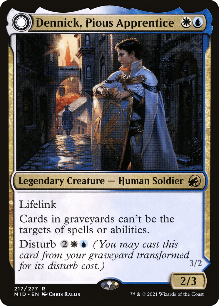 Dennick, Pious Apprentice // Dennick, Pious Apparition [Innistrad: Midnight Hunt] Foil