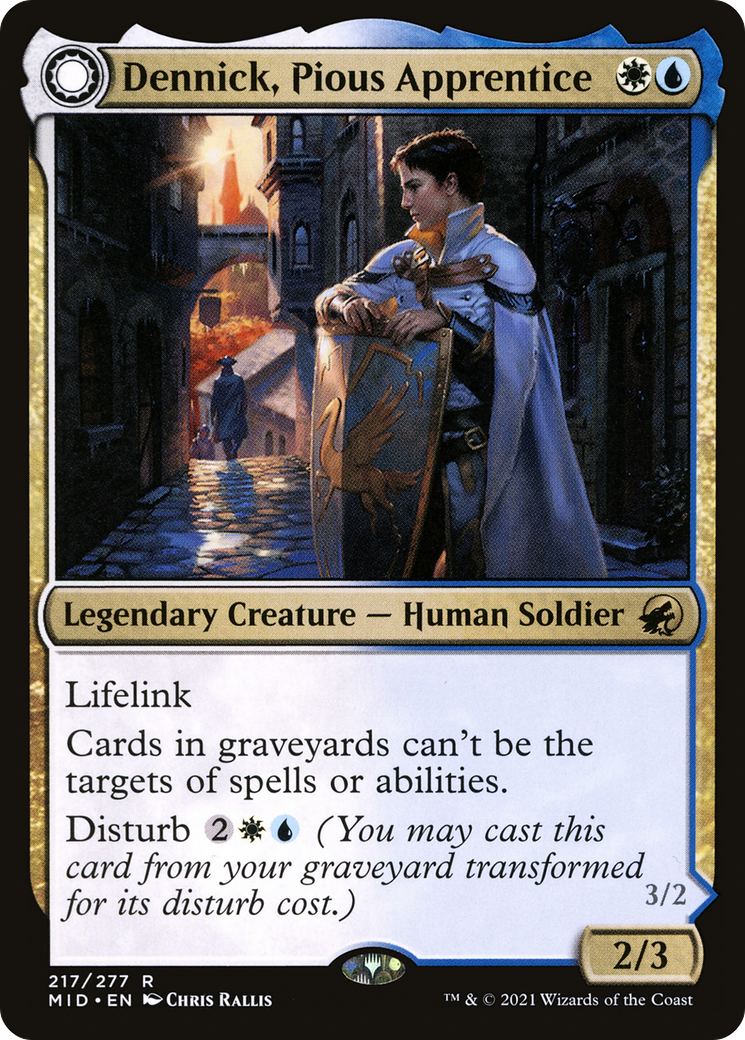 Dennick, Pious Apprentice // Dennick, Pious Apparition [Innistrad: Midnight Hunt] Foil