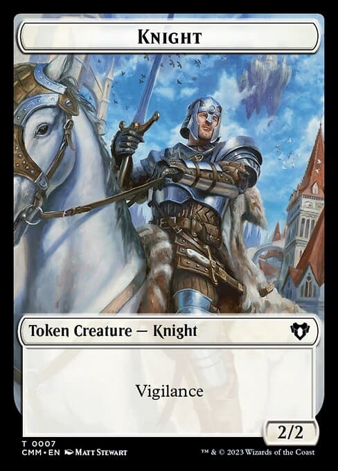 Saproling // Knight Double-Sided Token [Commander Masters Tokens] Foil