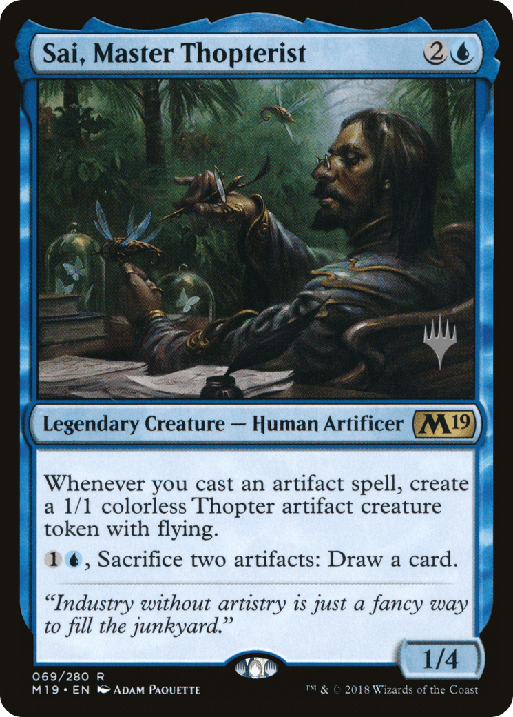 Sai, Master Thopterist (Promo Pack) [Core Set 2019 Promos] Foil