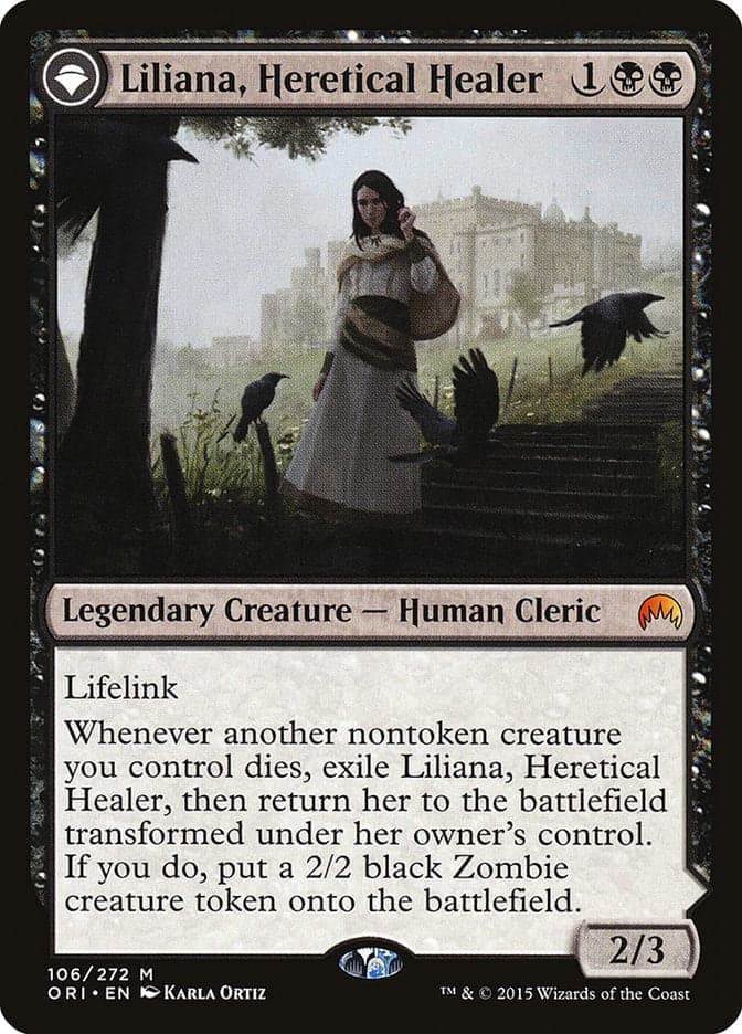 Liliana, Heretical Healer // Liliana, Defiant Necromancer [Magic Origins] Foil