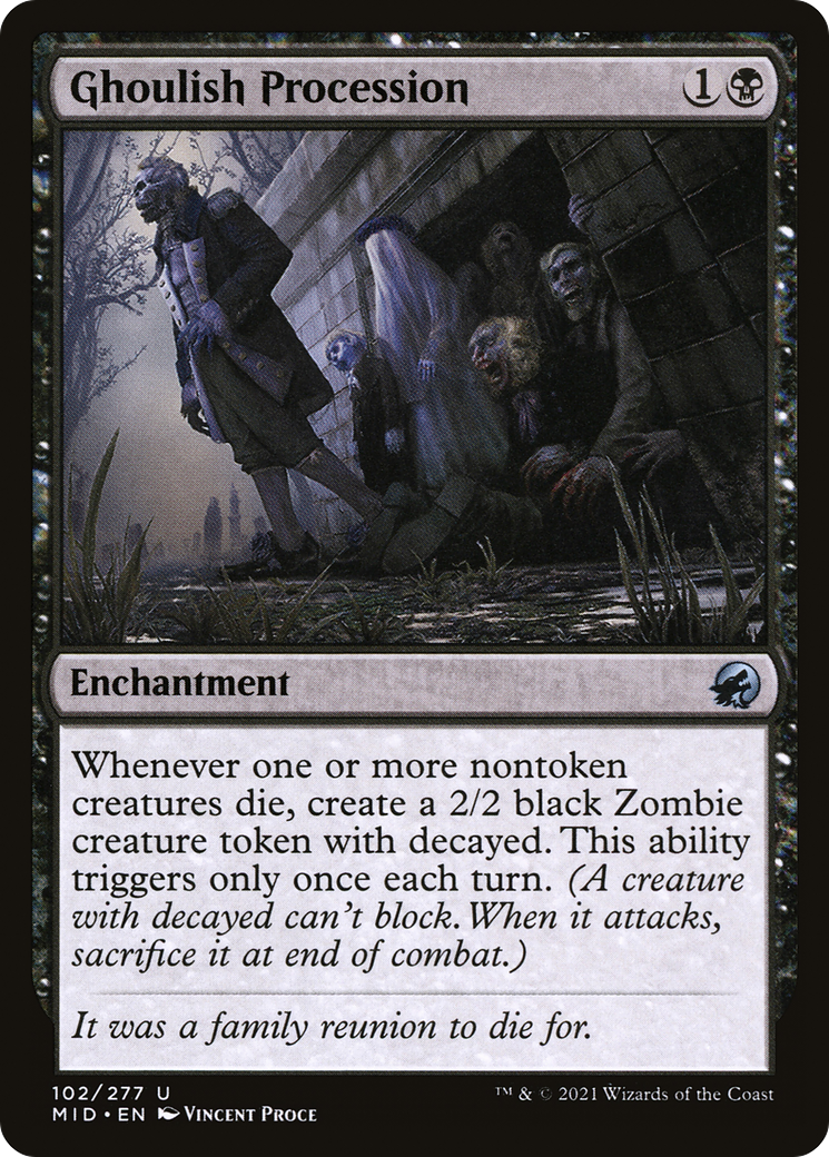Ghoulish Procession [Innistrad: Midnight Hunt] Foil