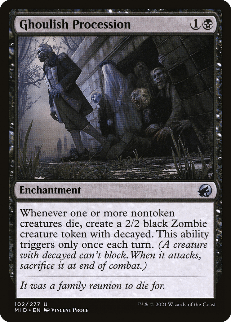 Ghoulish Procession [Innistrad: Midnight Hunt] Foil