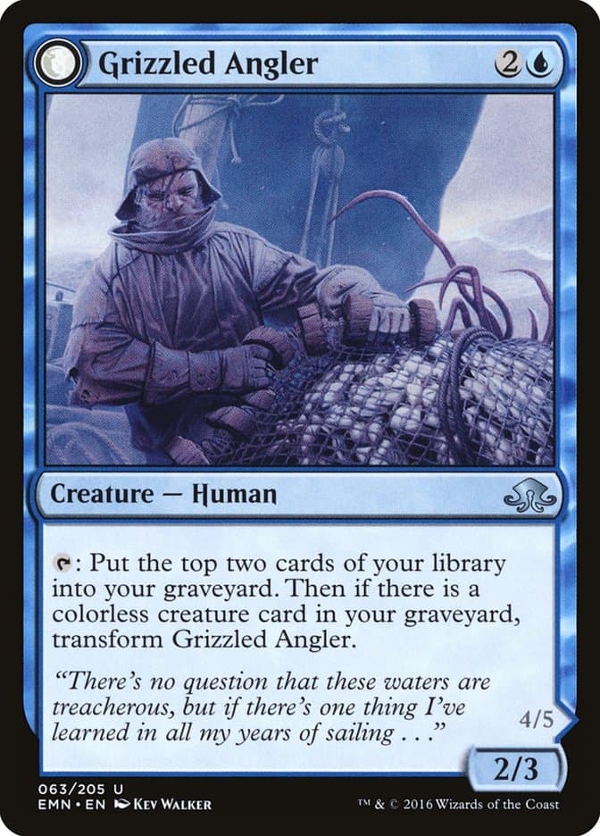 Grizzled Angler // Grisly Anglerfish [Eldritch Moon] Foil