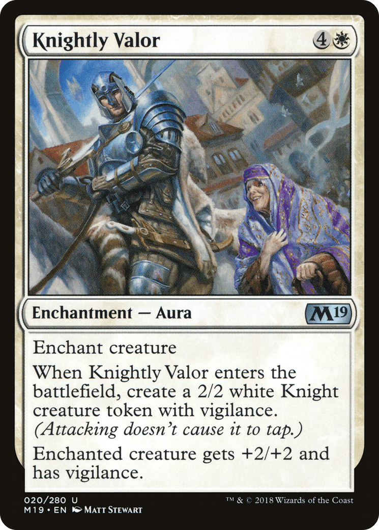 Knightly Valor [Core Set 2019] Foil