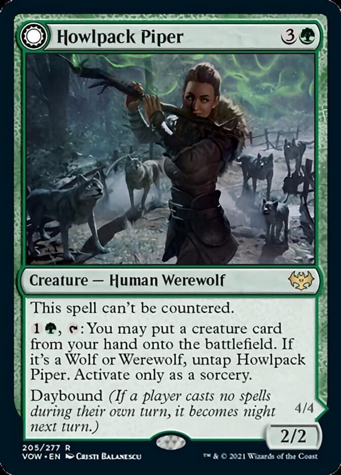 Howlpack Piper // Wildsong Howler [Innistrad: Crimson Vow] Foil