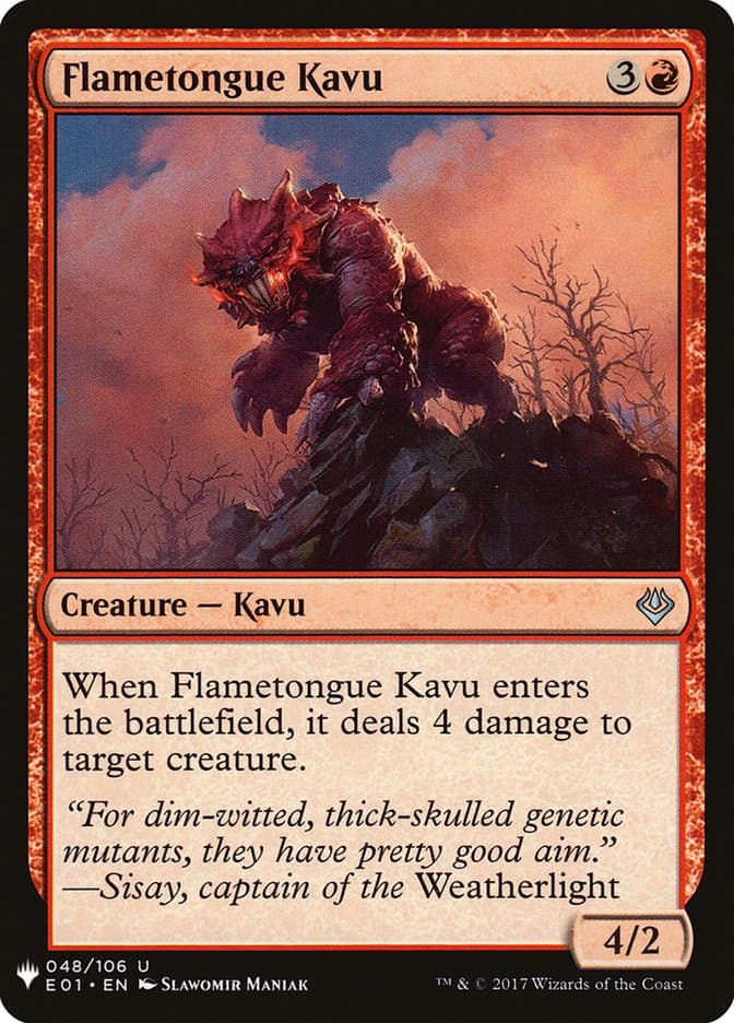 Flametongue Kavu |  (E01-48) [The List]
