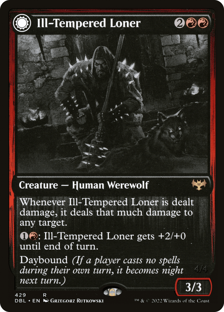 Ill-Tempered Loner // Howlpack Avenger [Innistrad: Double Feature] Foil