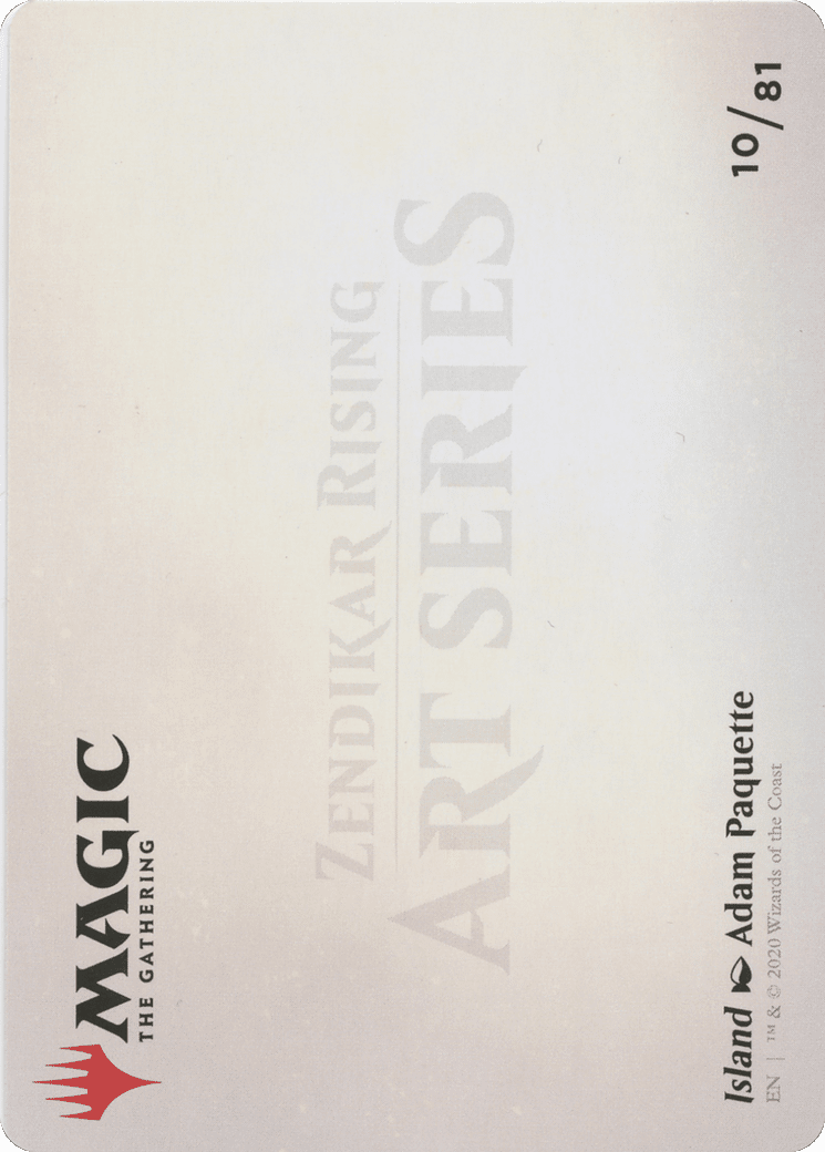 Island // Island (AZNR-010) - Zendikar Rising Art Series (Borderless) Foil