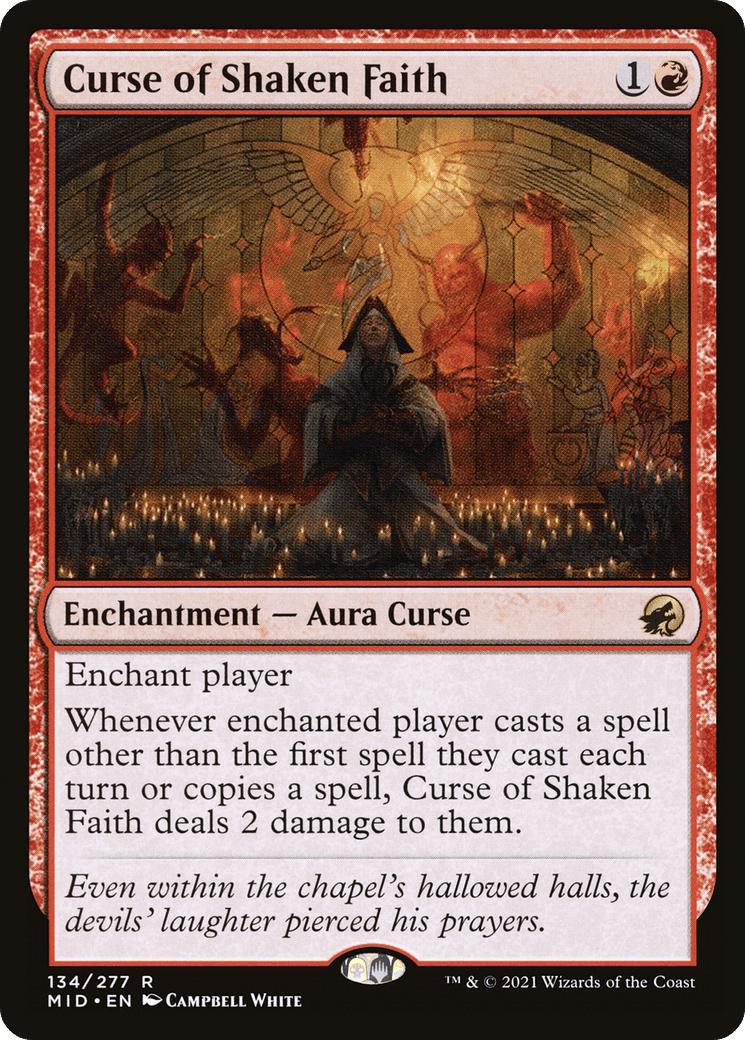 Curse of Shaken Faith [Innistrad: Midnight Hunt] Foil