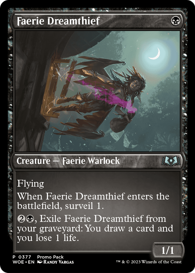 Faerie Dreamthief (Promo Pack) [Wilds of Eldraine Promos] Foil